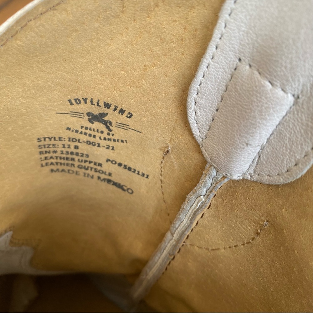 Idyllwind Women's Wheels White Western Boots 11B - Picture 10 of 10